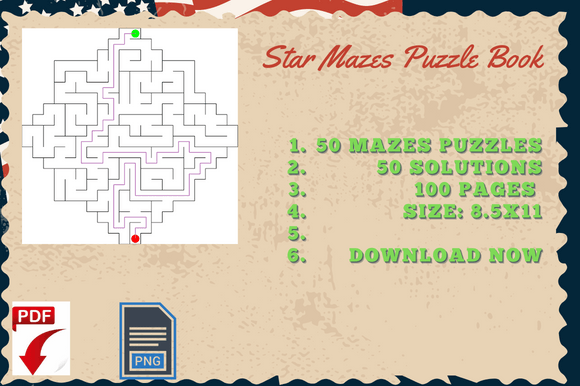 Download Kdp Templates Star Mazes Activity - Premium Bundle