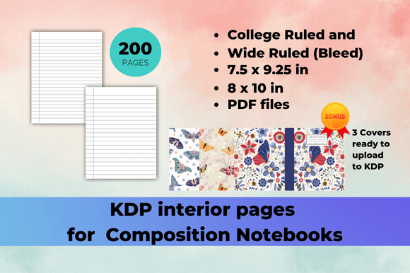 Download KDP Templates for Composition Notebooks - Premium Bundle
