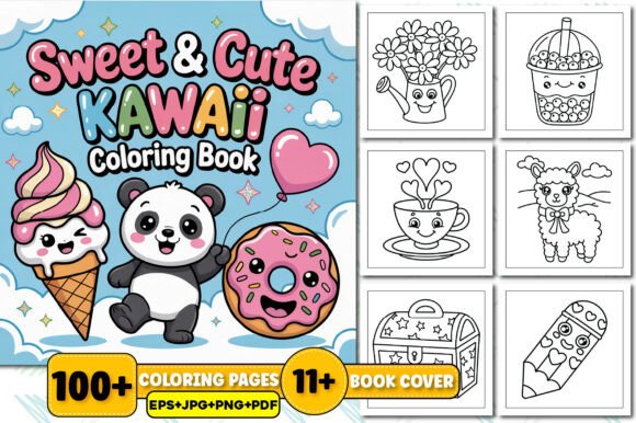 Download Sweet &amp; Cute Kawaii Coloring Book Kids - Premium Resources